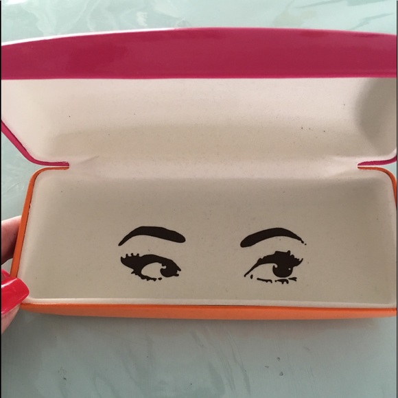 kate spade Accessories - Kate Spade Pink Orange Eyeglass Sunglass Case